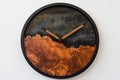 Luxury Resin & Wood Fusion Wall Clock – Handcrafted Artistic Timepiece | Modern Home Decor