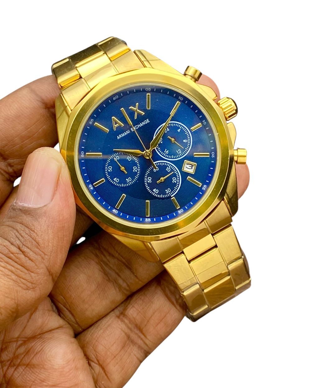 Gold Chronograph Men’s Watch – Premium Steel Belt | All Working