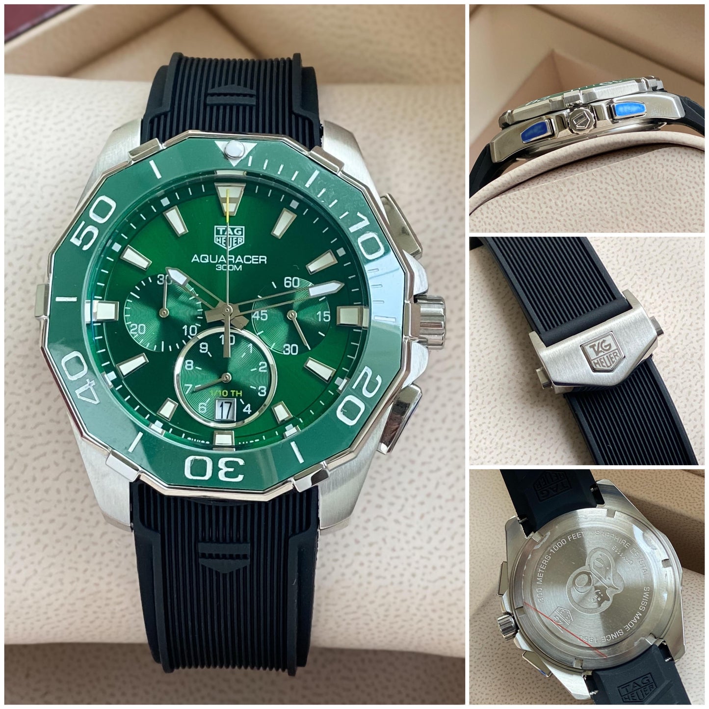 Luxury Aquaracer Watch – Bold Green Design | 7AAA Model | For Men