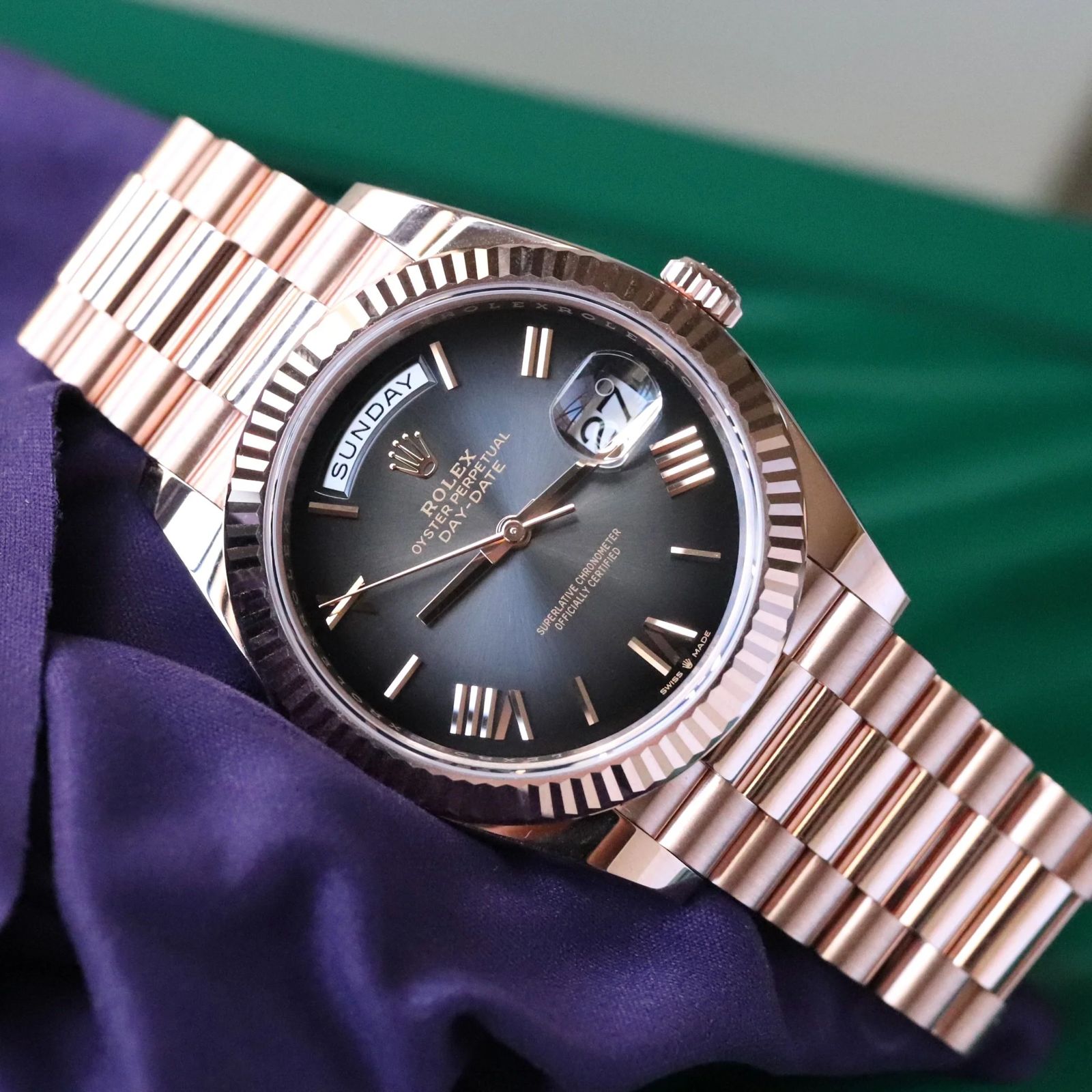 Day-Date 40 Everose Slate Ombre