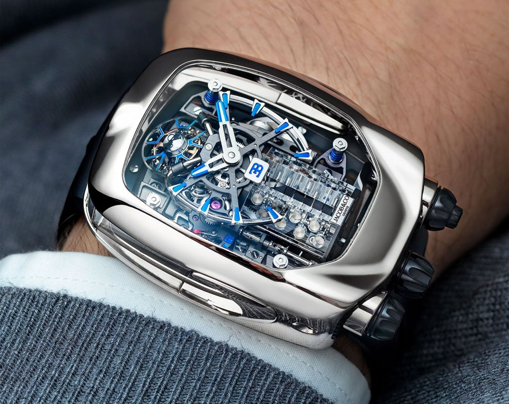 Chiron Tourbillon White Silver | Engine Dial Luxury Watch