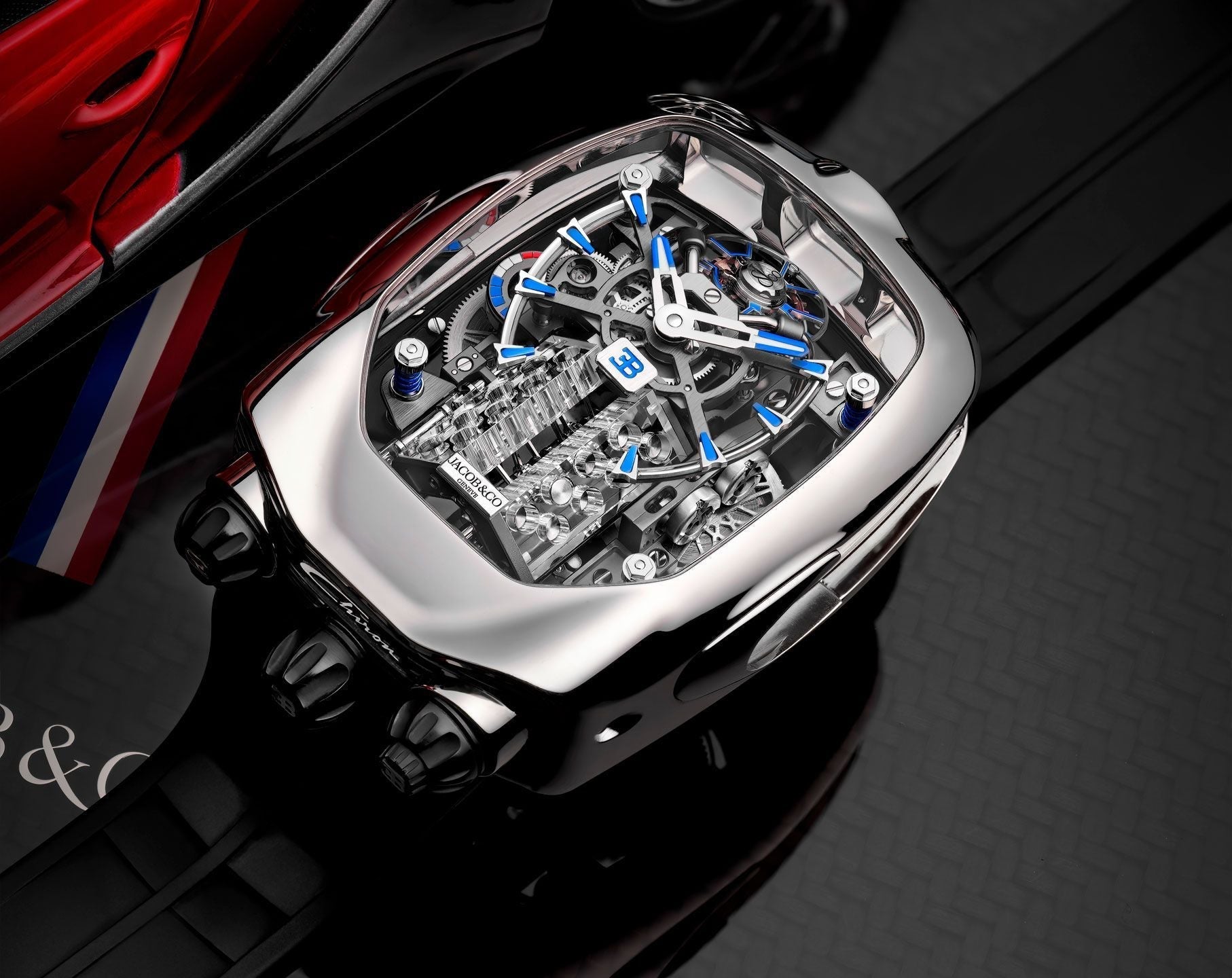 Chiron Tourbillon White Silver | Engine Dial Luxury Watch