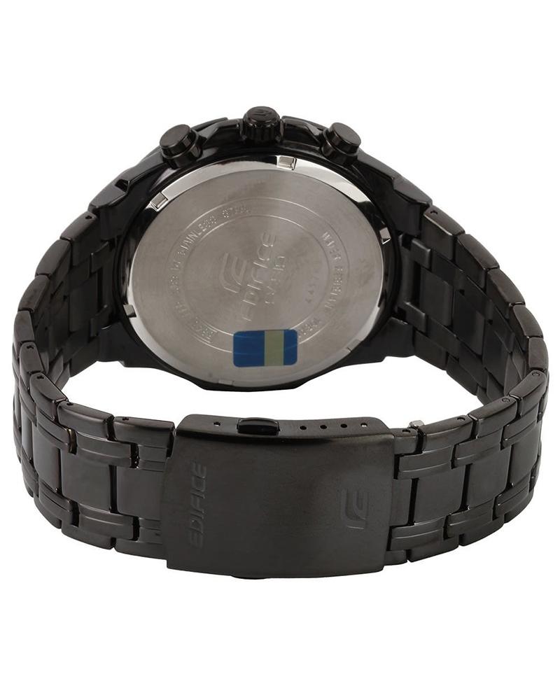 Chronograph Black & Gold Watch – 100M Water Resistant, Stainless Steel Band