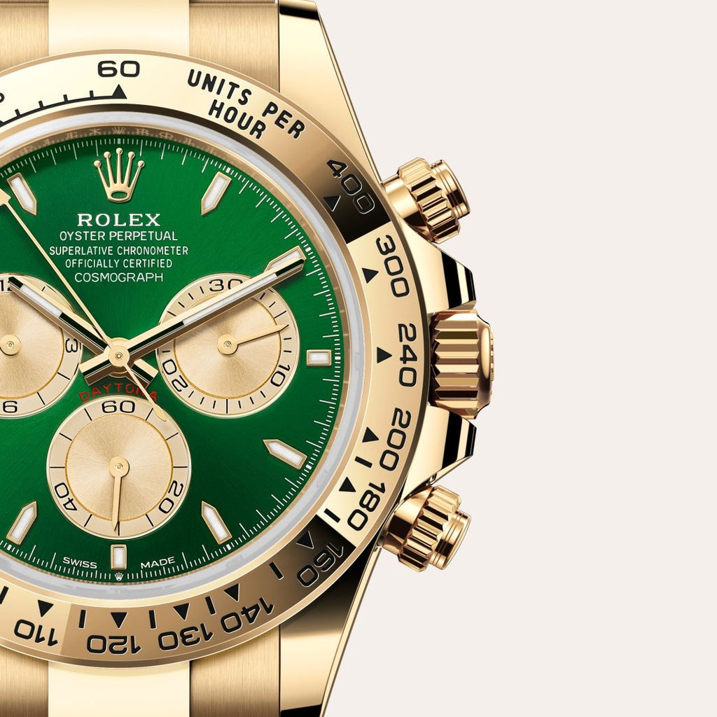 Cosmograph Daytona 40MM – Green Dial, Yellow Gold-Tone with 100% Pure Steel